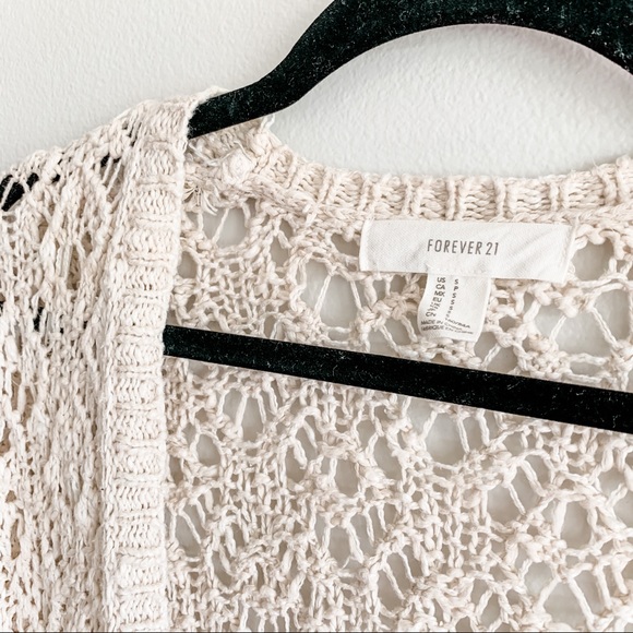 FINAL $ ⚠️ - F21 oversized crocheted cardigan - Picture 2 of 6